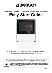 Techtop TECDrive TEC-3 Easy Start Guide (IP66)
