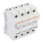 Photo of Mersen 4 Pole Fuse Holder suitable for 10mm x 38mm Barrel Fuses up to 32A