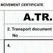 Photo of ATR Movement Certificate for exports to Turkey