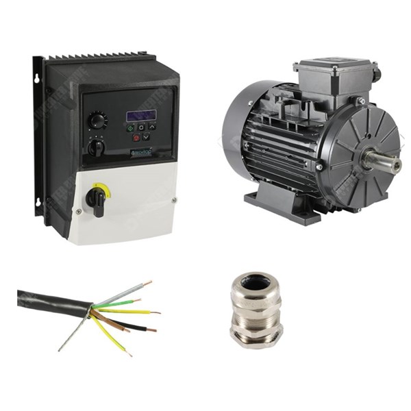 Photo of 4kW 400V IP66 Inverter, Universal 4 Pole Motor &amp; EMC Cable Kit