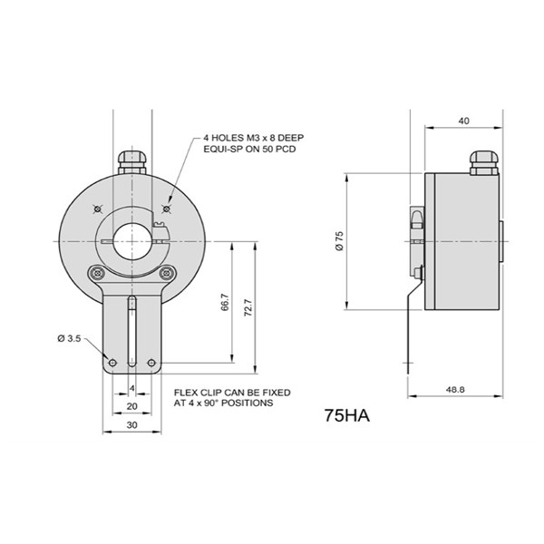 Photo of Industrial Encoders 75HA 1024ppr TTL Encoder 20mm Hollow Shaft