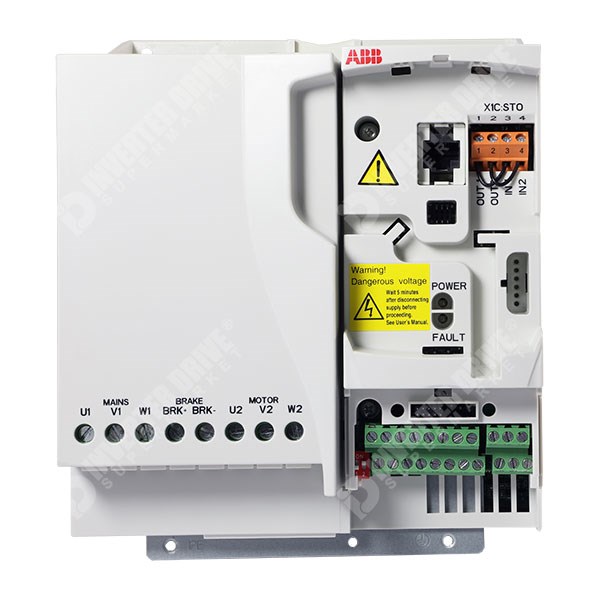 ABB ACS355 Solar 7.5kW 400V 3ph AC Inverter Drive DBr STO C3 +N827 - AC  Inverter Drives (400V)