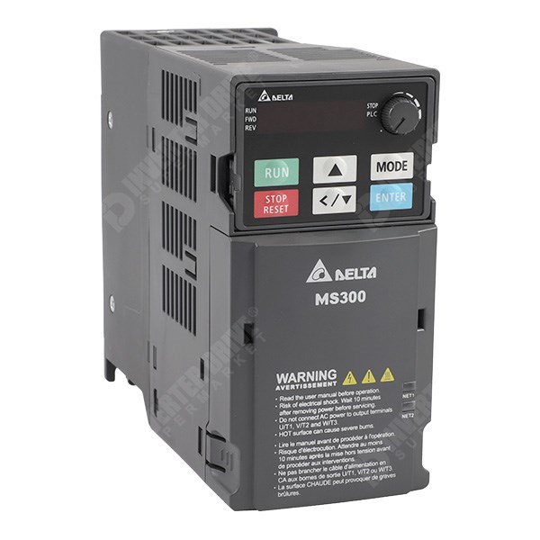 Photo of Delta MS300 IP20 1.5kW 400V 3ph AC Inverter, DBr, STO, C2 EMC