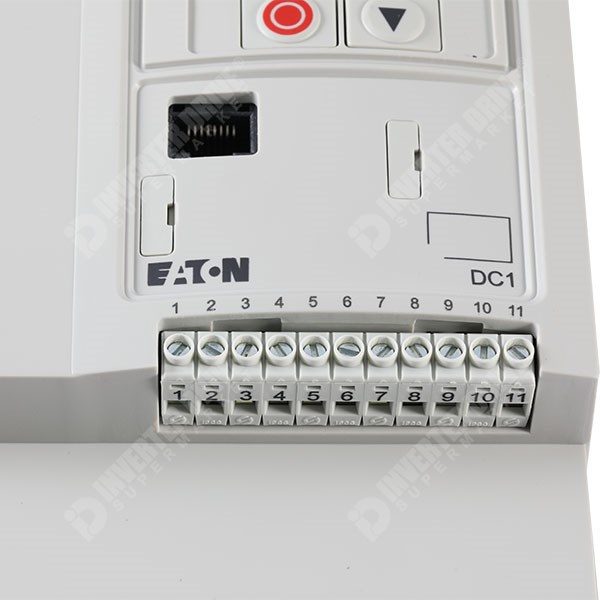 Photo of Eaton DC1 IP20 4kW 230V 1ph to 3ph AC Inverter, DBr, Unfiltered