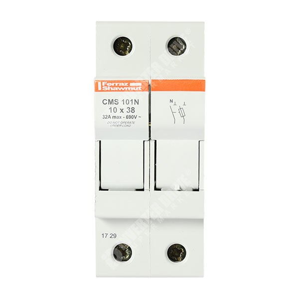 Photo of Mersen (Ferraz) - 1P 32A Fuse Holder +N (Without Indicator) &amp; Power Circuit Off-Load Isolator for Single 10mm x 38mm Fuse - CMS101N