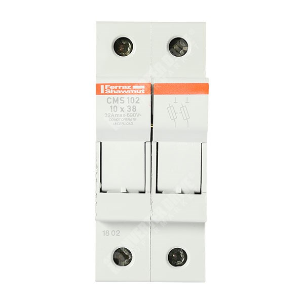 Photo of Mersen (Ferraz) - 2P 32A Fuse Holder &amp; Power Circuit Off-Load Isolator for Single 10mm x 38mm Fuse - CMS102