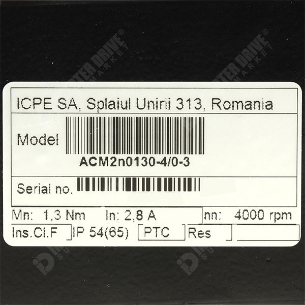 Photo of ICPE 1.3Nm x 4000RPM x 230V AC Servo-Motor &amp; Resolver MPR0130-4/0-3