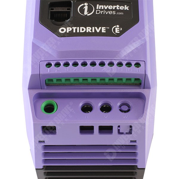 Photo of Invertek Optidrive E3 IP20 0.37kW AC Inverter Drive for Single Phase 230V motor