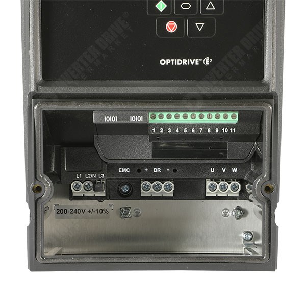 Photo of Invertek Optidrive E3 IP66 Indoor/Outdoor 2.2kW 230V 1ph to 3ph AC Inverter, DBr, C1 EMC
