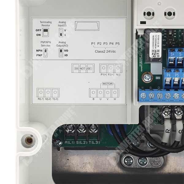 Photo of LS S100 IP66 0.75kW 400V 3ph AC Inverter Drive, SW, DBr, STO, C3 EMC