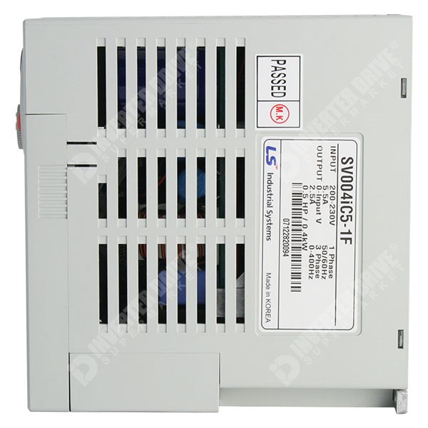 LS Starvert iC5 0.75kW 230V 1ph to 3ph AC Inverter Drive, C3 EMC - AC