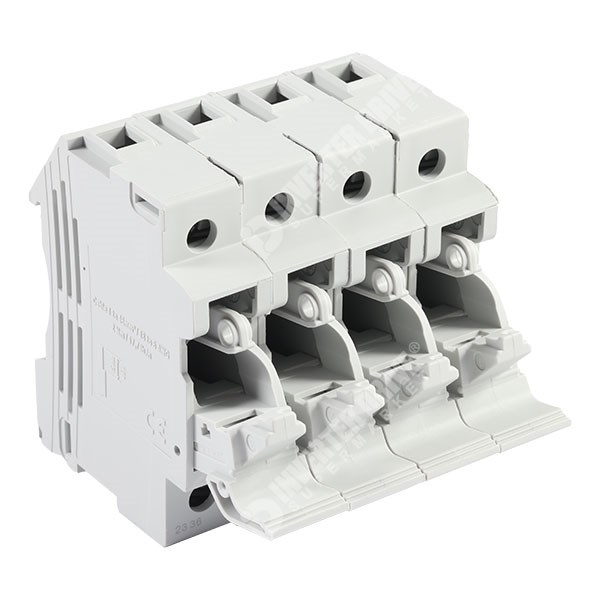 Photo of Mersen 4 Pole Fuse Holder suitable for 10mm x 38mm Barrel Fuses up to 32A