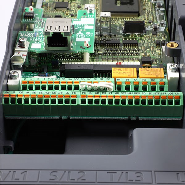 Photo of Mitsubishi A840 IP20 22kW/30kW 400V AC Inverter Drive, STO, C3 EMC with EtherNet
