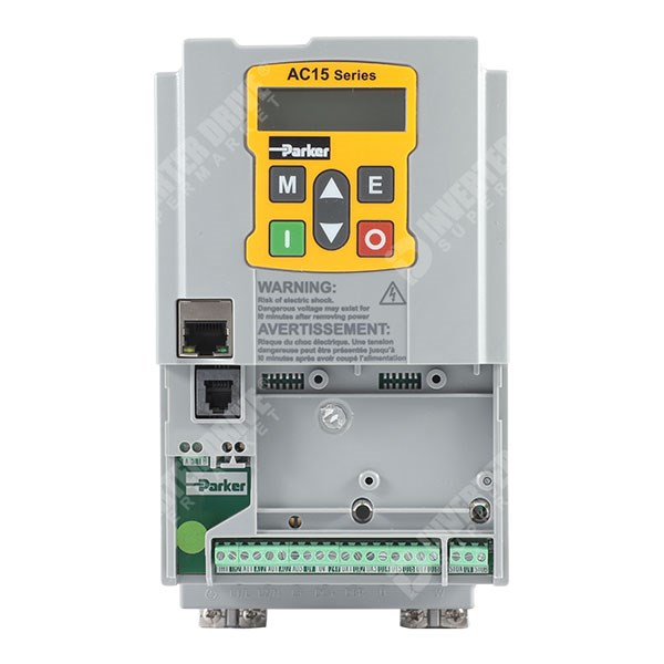 Photo of Parker AC15 IP20 4kW 400V 3ph AC Inverter Drive, DBr, STO, C3 EMC with Ethernet