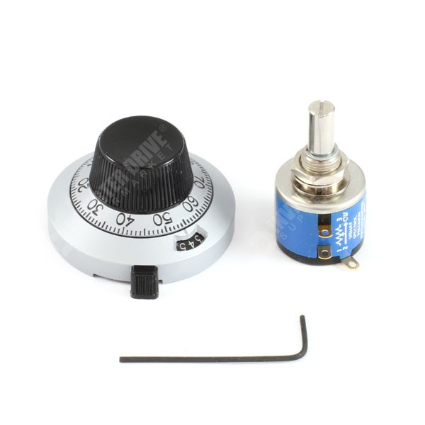 Photo of Ten Turn Potentiometer, Knob &amp; Large Turns Counting Dial