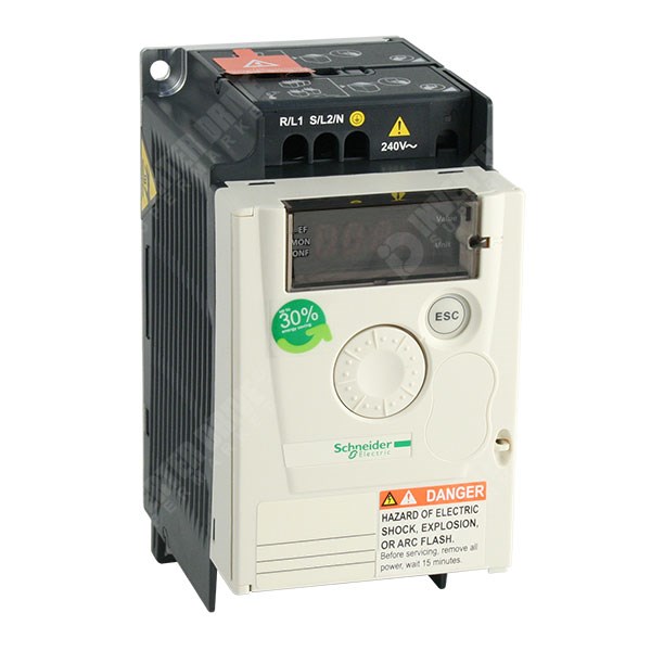 Photo of Schneider Altivar 12 0.18kW 115V 1ph to 230V 3ph AC Inverter Drive, No Filter