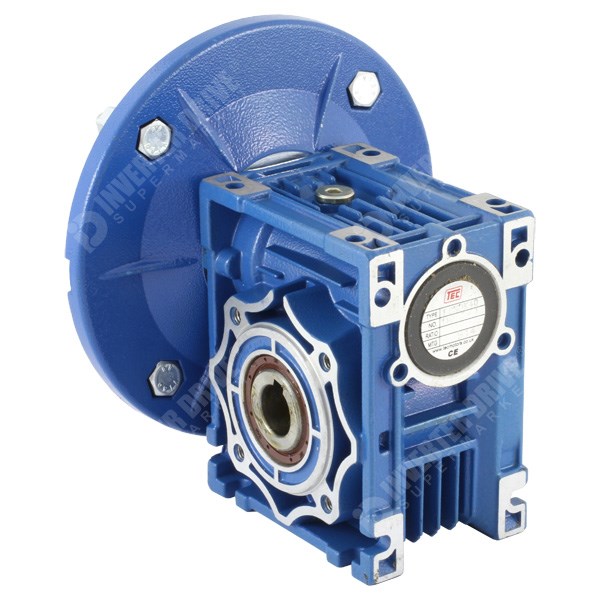 Photo of TEC - 0.55kW x 55RPM 25:1 Worm Gearbox for 4 Pole 80 Frame B5 Motor - FCNDK50