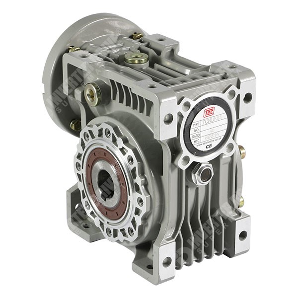 Photo of TEC TCNDK63 60:1 23RPM Worm Gearbox for a 0.55kW 4 Pole 80 Frame B14 Motor