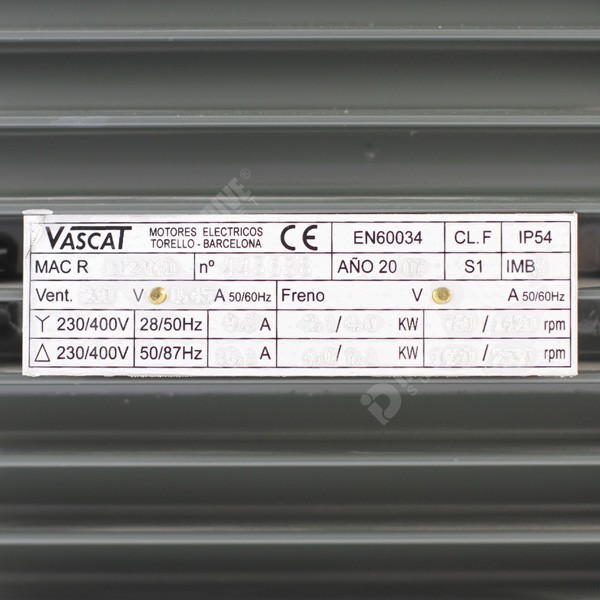 Photo of Vascat 4kW x 1500RPM 230V/400V 3ph AC Vector Motor, B3, IP54, 112 Frame