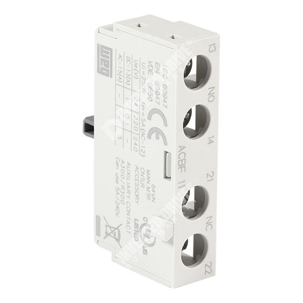 Photo of WEG ACBF-11 1NO/1NC Auxiliary Contact Front-mount for MPW100 Motor Protective Circuit Breaker