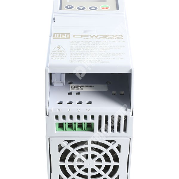 Photo of WEG CFW300  IP20 0.37kW 230V 1ph to 3ph AC Inverter Drive, Unfiltered