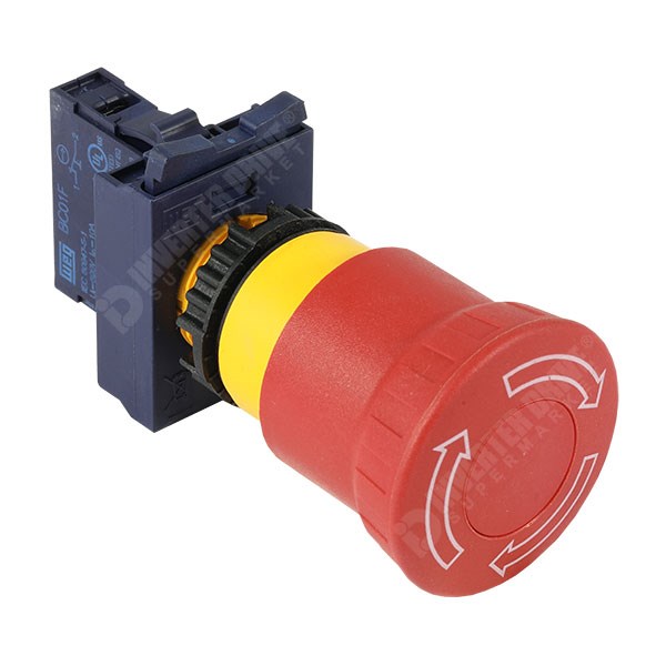 Photo of WEG CSW Emergency Stop Pushbutton, Red, 22mm with Flange and Normally Closed Contact