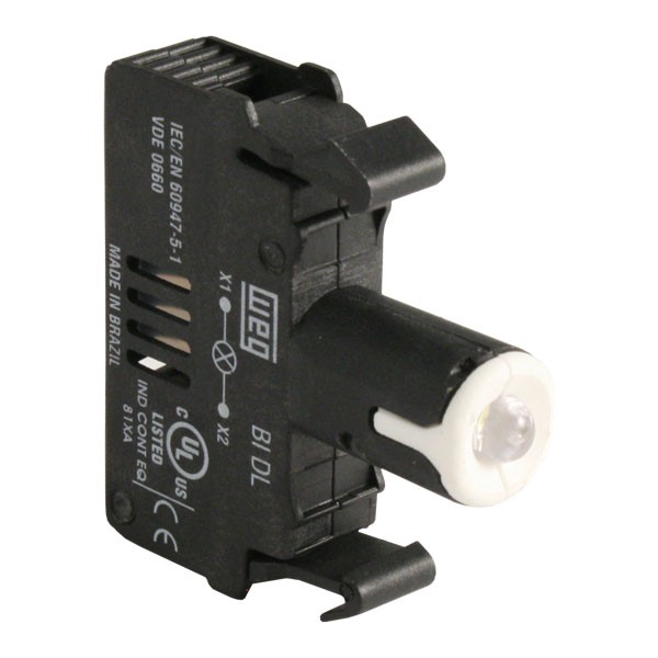 Photo of WEG SPARE BIDL0-D66 - LED Contact Block, 220-240VAC, White