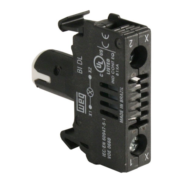 Photo of WEG BIDL0-E26 - LED Contact Block, 24VAC/DC, White