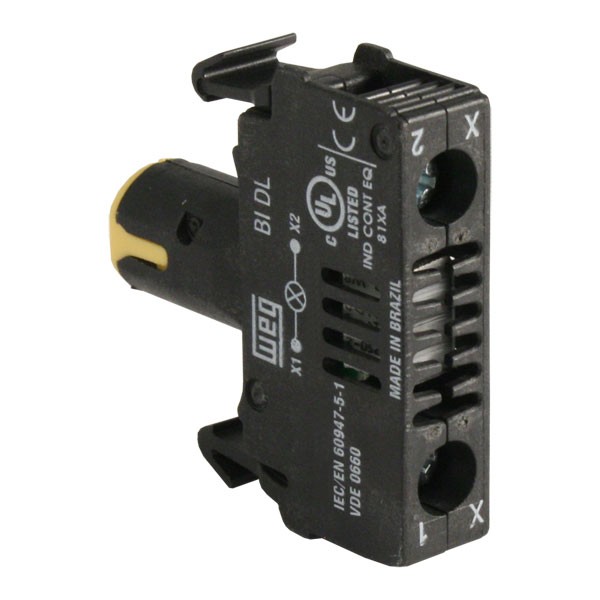 Photo of WEG BIDL3-E26 - LED Contact Block, 24VAC/DC, Yellow