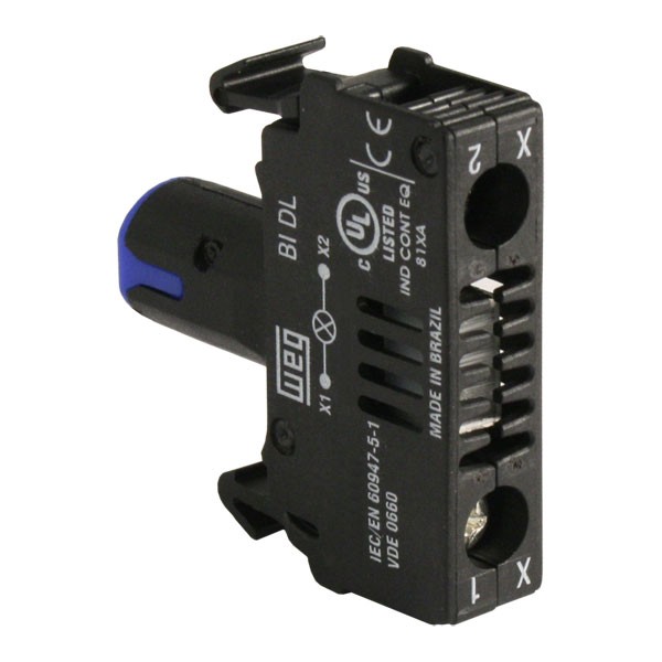 Photo of WEG SPARE BIDL4-D61 - LED Contact Block, 110-130VAC, Blue