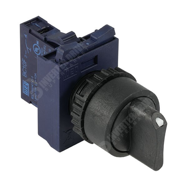 Photo of WEG CSW 2 Position Selector Switch, 45&#176;, 22mm with Flange and Normally Open Contact