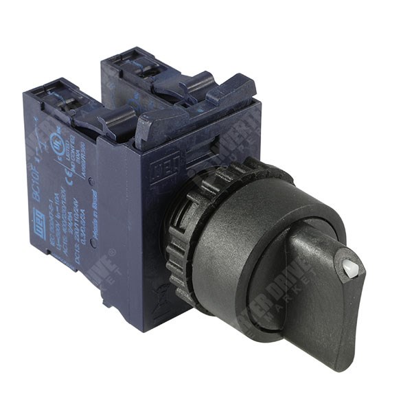 Photo of WEG CSW 3 Position Selector Switch, 45&#176;, 22mm with Flange and Normally Open Contacts