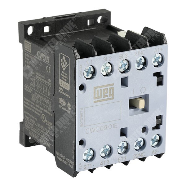 Photo of WEG CWC0 3 Pole Mini Contactor 9A (AC3) 4kW/400V, 400V AC Coil