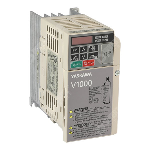 Yaskawa V1000 IP20 0.4kW/0.75kW 230V 1ph to 3ph AC Inverter Drive